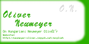 oliver neumeyer business card